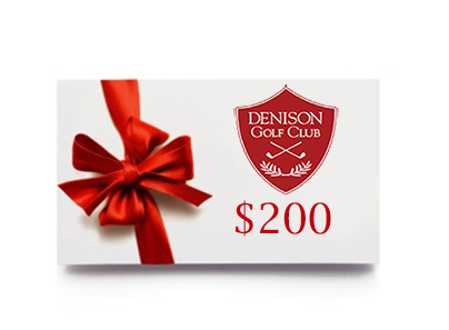 Denison Golf Club Gift Card - $200