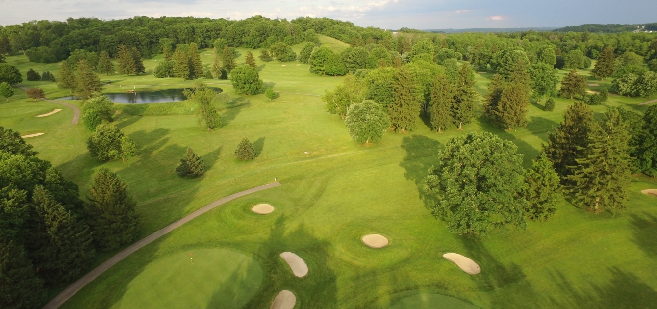 Aerial view of the Denison Golf Course
