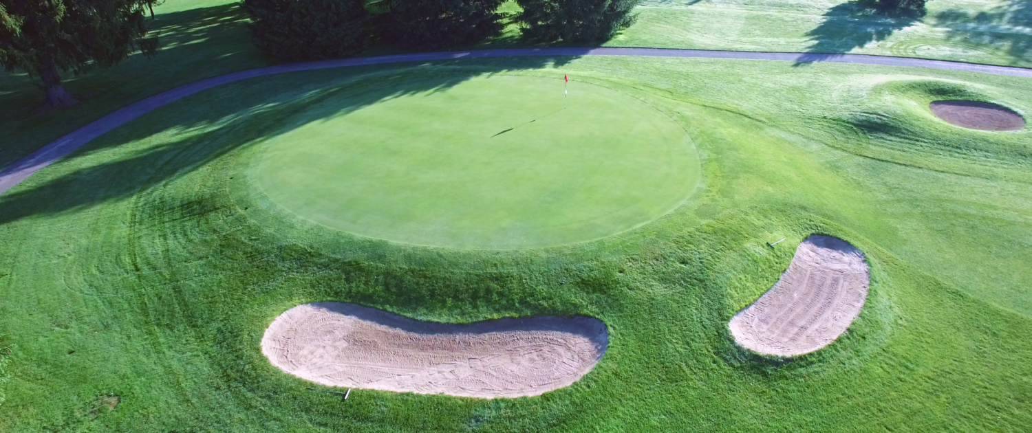 Golf Course Hole on a mound